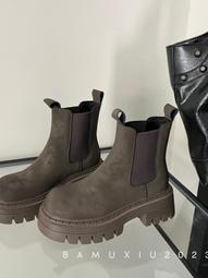 復古磨砂皮馬丁靴女2023秋冬新款英倫風女鞋百搭機車短靴 歷史價格詳細信息