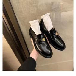 厚底單鞋女真皮懶人松糕鞋2022秋新款增高時尚漆皮高跟英倫小皮鞋黑色 駝色34-39碼 歷史價格詳細信息
