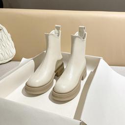 復古厚底馬丁靴女英倫風2023年秋冬季新款繫帶棕色真皮低幫短靴女 歷史價格詳細信息