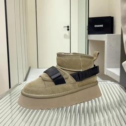 真皮加絨保暖新短靴女2023年冬季新款爆款棉鞋羊羔毛高筒鞋 歷史價格詳細信息