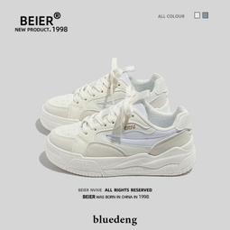 女鞋 BEIER小白鞋女年新款秋季板鞋厚底休閒三道扛休閒運動鞋子潮 歷史價格詳細信息