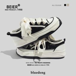女鞋 BEIER小白鞋女年新款秋季板鞋厚底休閒三道扛休閒運動鞋子潮 歷史價格詳細信息