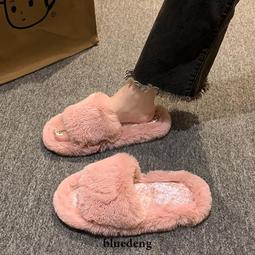 女鞋 毛毛鞋女新款冬季加絨加厚保暖棉鞋女黑色低幫孕婦平底一腳蹬 歷史價格詳細信息