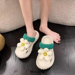 拖鞋【新款】爆款洞洞鞋 涼鞋女ins防滑卡通厚底包頭diy配飾涼拖鞋 家居夏季外穿 大尺碼厚底拖鞋 高彈性輕量拖鞋~萊斯好物 歷史價格詳細信息