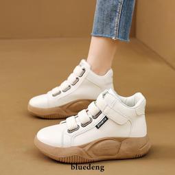 女鞋 高幫小白鞋女新款秋季中筒學生運動休閒板鞋顯腳小厚底老爹鞋 歷史價格詳細信息