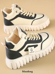 高幫鞋厚底松糕鞋女2024年新款爆款顯高小白鞋百搭洋氣板鞋女 歷史價格詳細信息