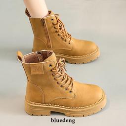 小個子復古英倫風厚底馬丁靴女款2023新款秋季顯瘦爆款堆堆短 歷史價格詳細信息