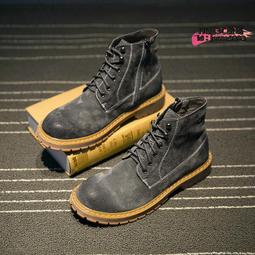 新款短靴高幫鞋男純皮打造石頭紋皮皮靴男牛皮靴舒適工作鞋 歷史價格詳細信息