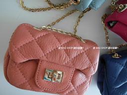 愛 BAG SHOP 韓包專賣 正韓製 小香風 菱格紋 真皮牛皮 鏈帶包 28CM 2680 黑色 藍 現貨 歷史價格詳細信息