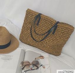 包包 編織包 韓國編織包 夏日必備編織包 時尚草編包單肩包水桶包手提包 大容量編織托特包肩背包 歷史價格詳細信息