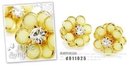 【山茶花的綻放】&hearts;流行款鏤空玫瑰花語鋼針耳環花朵金屬亮鑽耳釘-(金邊黑) 歷史價格詳細信息