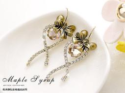 ☆韓國進口-優雅韓星 幸運霧金葉子點鑽緞帶髮圈/髮箍(800-29-1)*(現貨特價) 歷史價格詳細信息