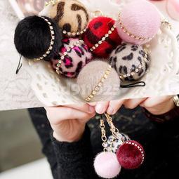 ☆韓國進口-暖心甜美感 精緻豹紋&素色毛球水晶鑽圈手機吊飾(29-79-1)*【米.卡其杏.灰.粉.深紅.咖啡.黑 】 歷史價格詳細信息