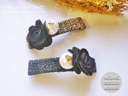 韓國進口髮夾法式暈染氣質黑色高馬尾半抓夾夾防塌小發夾 歷史價格詳細信息