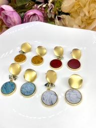 古銅金耳環．夜煙灰．螺旋紋蕾絲雕花鏤刻花片．寶石切割面【超低價】客製化文青耳夾耳環無耳洞耳環情人節禮物生日禮物．銀玥工坊 歷史價格詳細信息