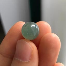 冰糯天空藍翡翠珠   尺寸6.27×5.93完美無紋裂雖然不是正圓但是上串也是 翡翠 飾品 收藏【二手】【微淵古董】-924 歷史價格詳細信息