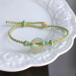 天然翡翠冰黃翡翠鑲嵌18k金鉆  桶珠圓珠鼓珠小件天花板翡翠 翡翠 飾品 收藏【二手】【朝天宮】-3477 歷史價格詳細信息