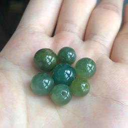 卡10.9  天然緬甸翡翠Y2.2飄花飄藍花圓珠  翡翠珠子   種老水足 翡翠 飾品 收藏【二手】【金玉滿堂】-2724 歷史價格詳細信息