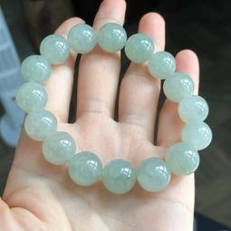 翡翠玉石手鏈淡綠色女款天然a貨翡翠簡約算盤珠手串節日禮物特艾超夯 精品 歷史價格詳細信息