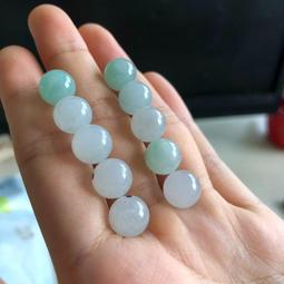卡9.8左右 W30天然翡翠a冰糯淡綠淡晴底珠串手串 種老水足底子細 翡翠 飾品 收藏【二手】【金玉滿堂】-2791 歷史價格詳細信息