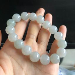 卡11.3 天然緬甸翡翠L14.6冰飄花圓珠 翡翠珠子  種 和田玉 玉石 收藏 -1883 歷史價格詳細信息