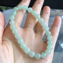 翡翠玉石手鏈淡綠色女款天然a貨翡翠簡約算盤珠手串節日禮物特艾超夯 精品 歷史價格詳細信息