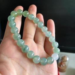 天然翡翠a冰底卡12.5毫米圓珠 稍有小棉，起 翡翠 石 老貨 【景天閣】二手-11722 歷史價格詳細信息