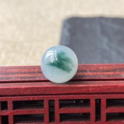 和田玉 玉石 收藏 -①卡12.5  天然緬甸翡翠D27.2糯冰飄花飄綠圓珠 翡翠珠 歷史價格詳細信息