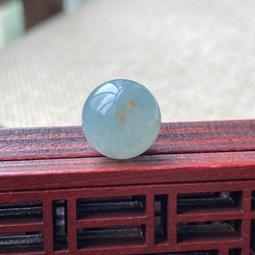 卡12.2  天然緬甸翡翠M21.5冰糯淡藍飄花圓珠 晴藍底 和田玉 玉石 收藏 -1968 歷史價格詳細信息