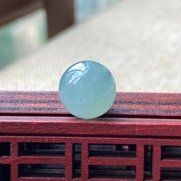 冰晴綠底飄花微鎏金翡翠多寶鼓珠  尺寸卡8.05×5.36目測完美打燈側面微 翡翠 飾品 收藏【二手】【微淵古董】-1538 歷史價格詳細信息