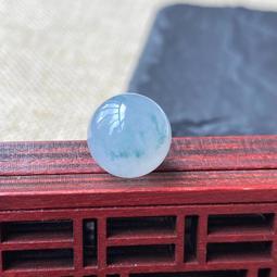 冰糯天空藍翡翠珠   尺寸6.27×5.93完美無紋裂雖然不是正圓但是上串也是 翡翠 飾品 收藏【二手】【微淵古董】-924 歷史價格詳細信息