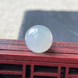 和田玉 玉石 收藏 -①卡12.5  天然緬甸翡翠D27.2糯冰飄花飄綠圓珠 翡翠珠 歷史價格詳細信息