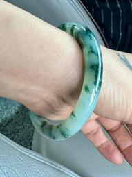 56.6圈口天然冰黃翡寬版輪胎翡翠鐲，條寬20條厚7.5，正 和田玉 玉石 收藏 -2742 歷史價格詳細信息