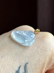 翡翠佛公金鑲玉吊墜老坑冰糯種黃色緬甸A貨掛件揭陽翡翠帶證書77 歷史價格詳細信息