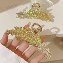 麥穗抓夾女大號髮夾發卡2023年新款高端夾子後腦勺鯊魚夾頭飾 歷史價格詳細信息