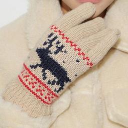 ☆貝露卡☆ 韓國進口 冬季保暖毛絨異材質拼接真皮羊皮手套 預購 歷史價格詳細信息