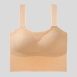 2024新款帶胸墊吊帶背心女免穿文胸方領可外穿打底罩杯一體瑜伽服 歷史價格詳細信息