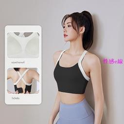 台灣現貨一件式式固定胸墊高強度防震集中爆乳運動內衣 瑜珈上衣 運動上衣女 薄款美背運動內衣 歷史價格詳細信息