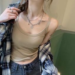 無袖吊帶背心女內搭夏季外穿帶胸墊美背文胸一體遮副乳甜辣小上衣 歷史價格詳細信息