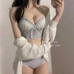 內衣套裝女無鋼圈性感內褲小胸聚攏夏季薄款蕾絲小可愛法式可愛胸罩 歷史價格詳細信息