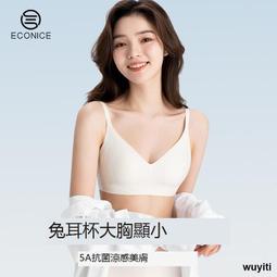 夏季涼感內衣女薄款大胸顯小胸無痕美背超薄透氣愛心水晶杯文胸罩 歷史價格詳細信息