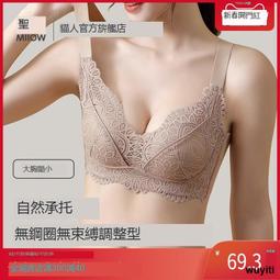 【優選國際購】貓人內衣女士聚攏小胸顯大收副乳防下垂無鋼圈美背性感蕾絲文胸罩 歷史價格詳細信息