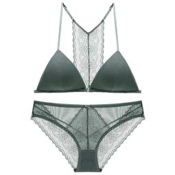 新款法式無鋼圈美背內衣薄款網紗刺繡性感文胸大胸顯小大碼文胸 歷史價格詳細信息