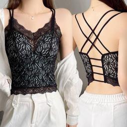 無痕固定杯美背文胸背心一體式胸墊防走光抹胸內衣女裹胸內搭夏季 歷史價格詳細信息