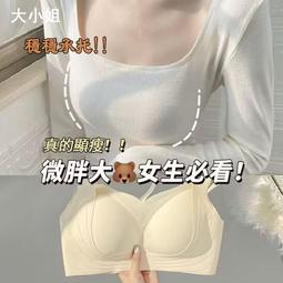 寶貝有貨大小姐 內衣女無鋼圈薄款透氣大胸顯小防下垂無痕收副乳夏季文胸小胸聚攏    網路 歷史價格詳細信息