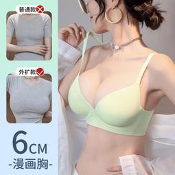 【滿額免運】漫畫胸外擴內衣女小胸爆乳大美背文胸無鋼圈軟支撐防下垂文胸 歷史價格詳細信息