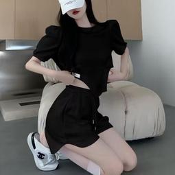 鹽系休閒運動服套裝女秋季學生港味復古杏色衛衣闊腿褲兩件套 歷史價格詳細信息