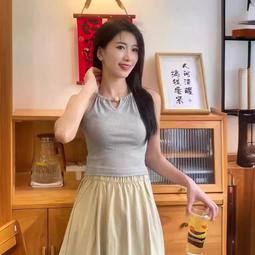 純欲背心連衣裙女裝夏季2024新款裙子高級感交叉鏤空性感包臀長裙-滿599免運 歷史價格詳細信息