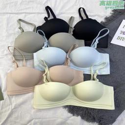 內衣女無肩帶聚攏小胸防滑學生少女防下垂防走光美背文胸罩收副乳 歷史價格詳細信息
