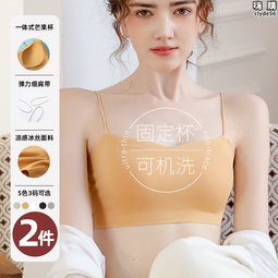 無痕固定杯美背文胸背心一體式胸墊防走光抹胸內衣女裹胸內搭夏季 歷史價格詳細信息